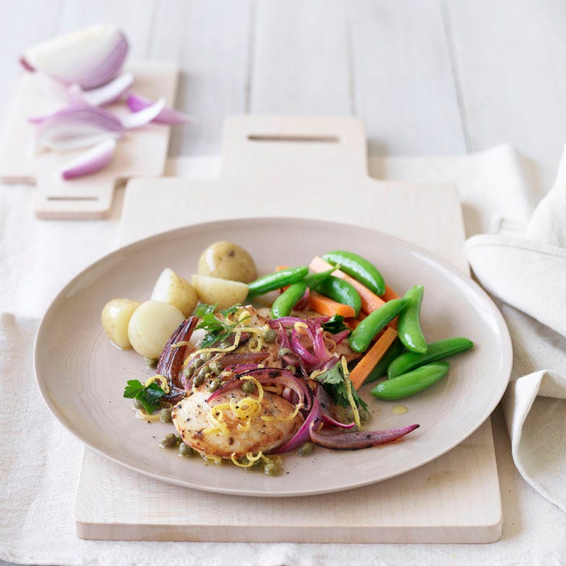 Photo of Pan-fried chicken with lemon and capers by WW