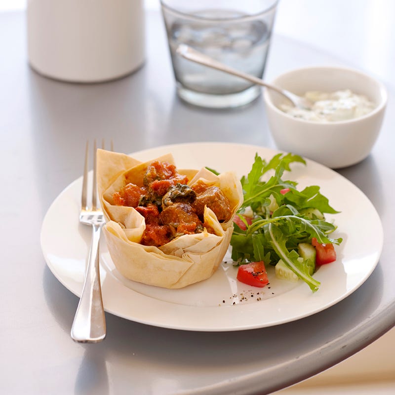 Photo of Lamb korma pies with raita by WW