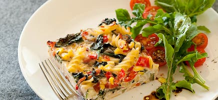 Baked pasta frittata