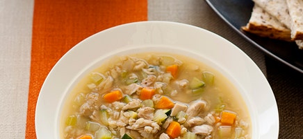 Chicken, vegetable and barley soup