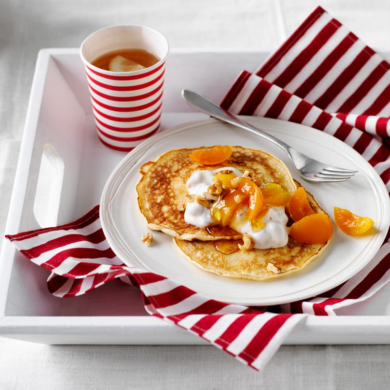 Photo of Pancakes with walnut yoghurt and warm honey by WW