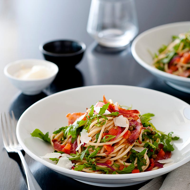 Photo of Spaghetti with pancetta and capers by WW