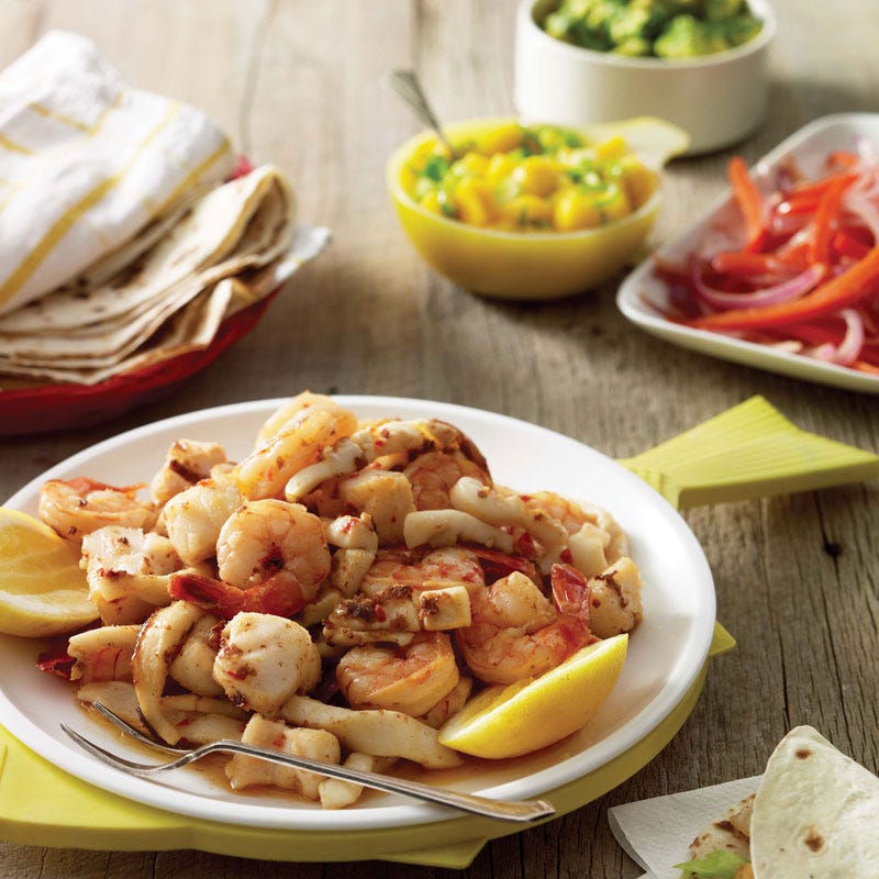 Photo of Seafood fajitas with salsa by WW