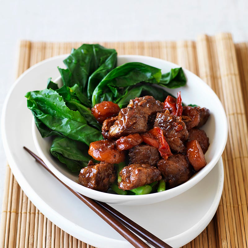 Slow-cooked sticky pork