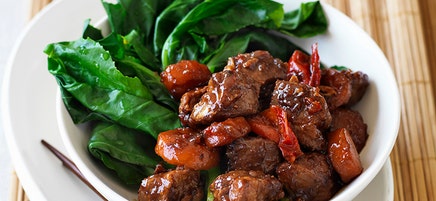 Slow-cooked sticky pork