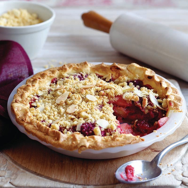 Photo of Apple and rhubarb crumble pie by WW