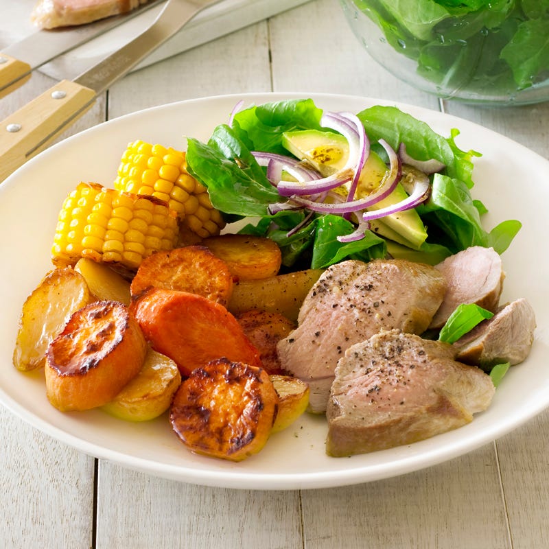 Photo of Roast pork with marmalade and mustard vegetables by WW