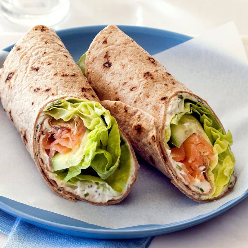 Photo of Rye wrap with smoked salmon and cucumber by WW