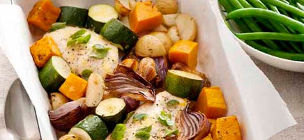 Lemon and herb chicken bake