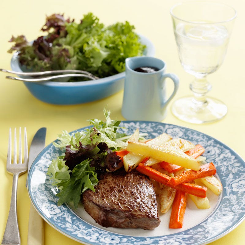 Photo of Beef with carrot and potato chips by WW