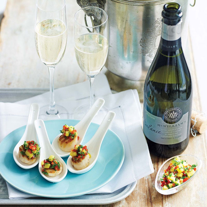 Photo of Scallops on mango salsa by WW