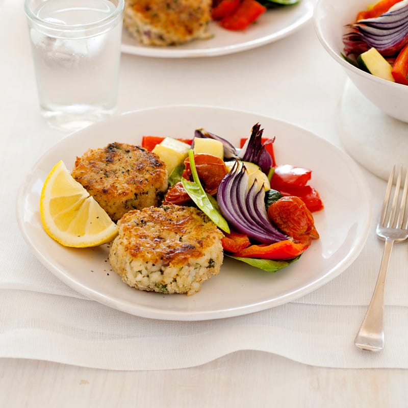 Photo of Cheesy rice cakes with roasted vegetable salad by WW
