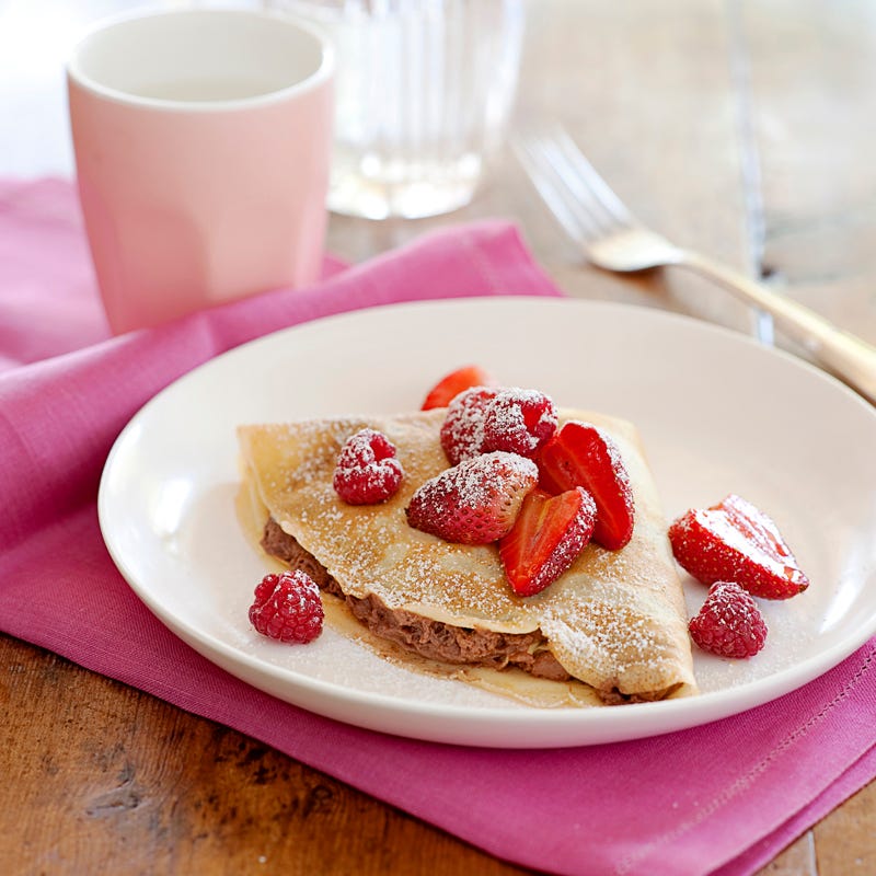 Photo of Red berry and chocolate crepes by WW