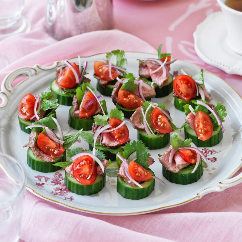 Photo of Cucumber rounds with Thai beef salad by WW