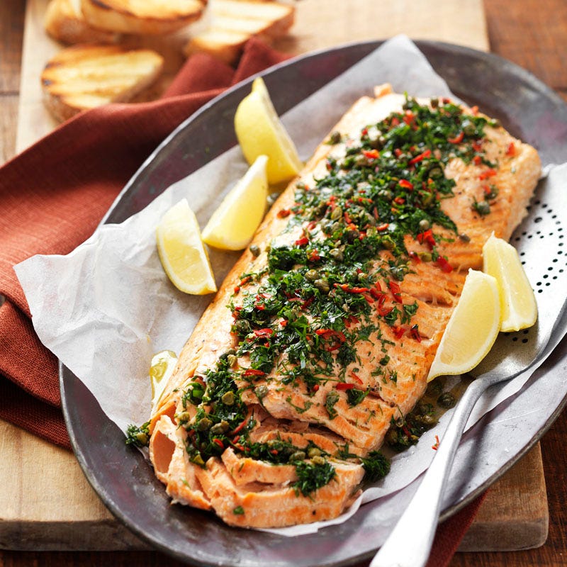 Photo of Salmon with chilli and herb crust by WW