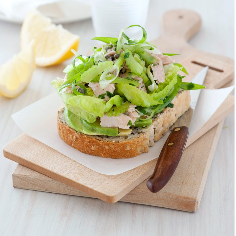 Photo of Tuna, caper and lettuce open sandwich by WW