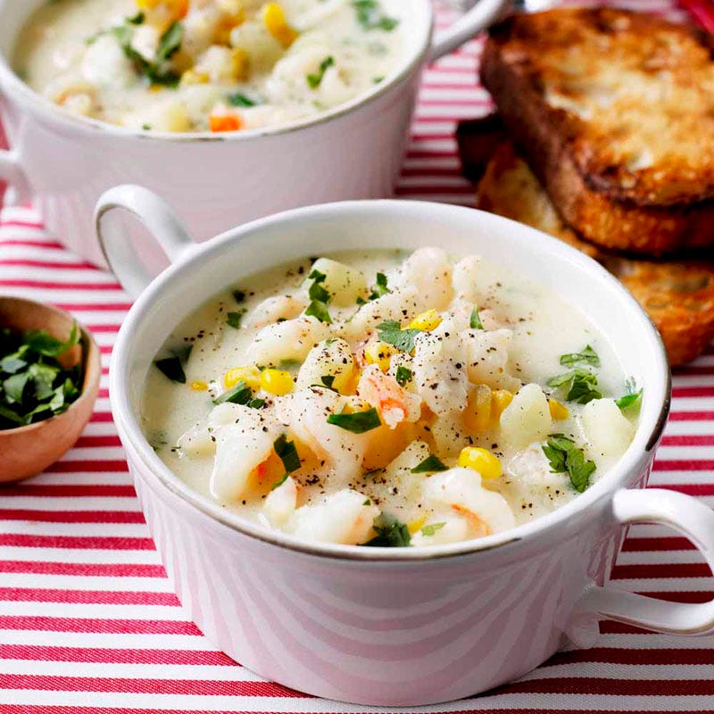 Photo of Corn, potato and seafood chowder by WW