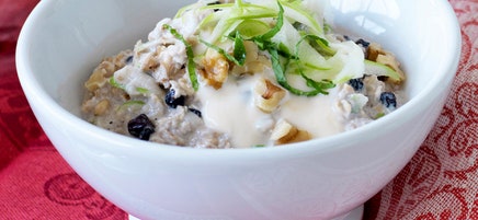 Mint and apple bircher muesli
