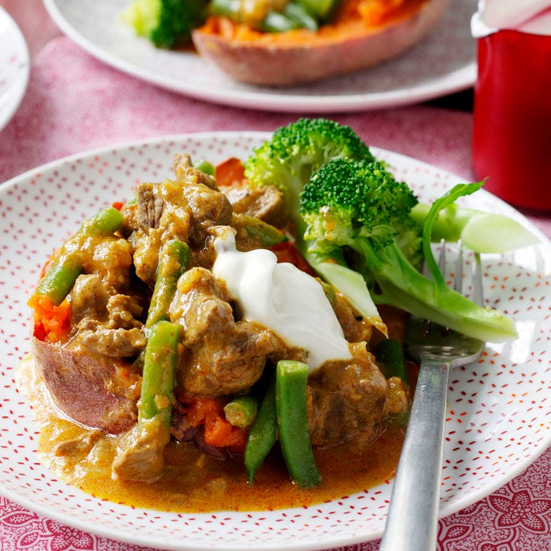 Photo of Lamb curry with jacket sweet potatoes by WW