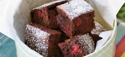 Chocolate and raspberry brownies