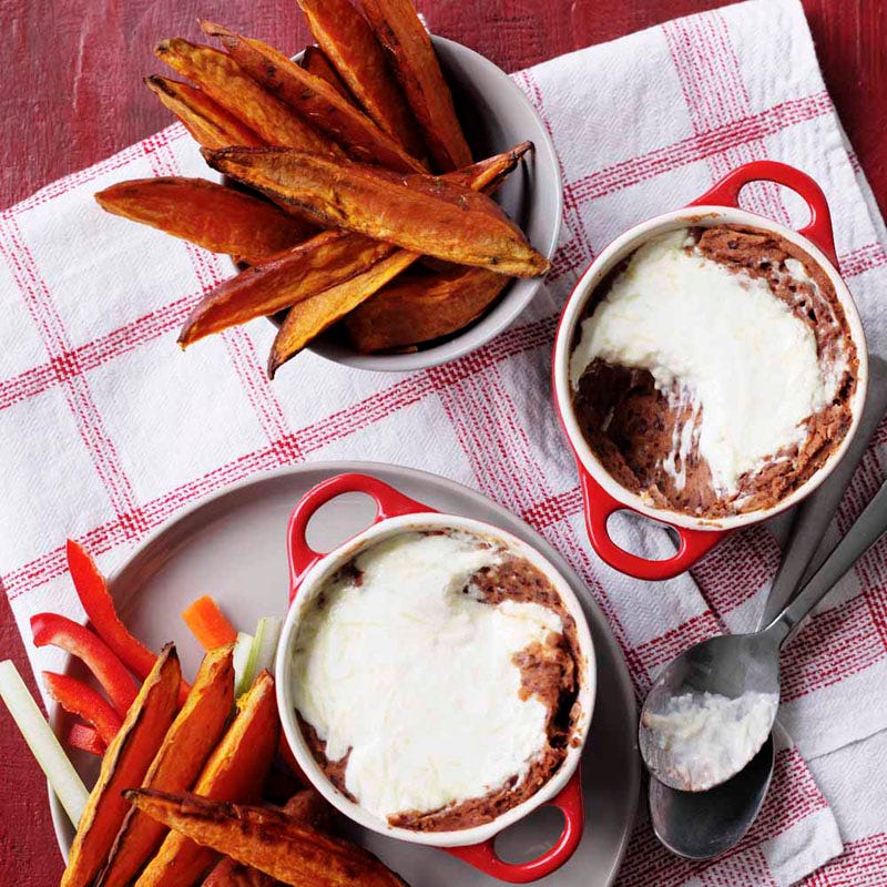 Photo of Mexican-style bean and cheese dip with wedges by WW