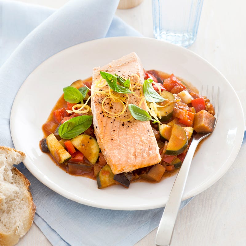 Photo of Salmon on ratatouille by WW