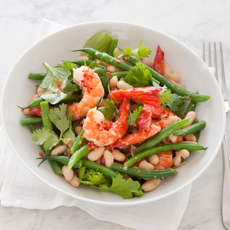 Photo of Prawns and bean salad with chilli lime dressing by WW