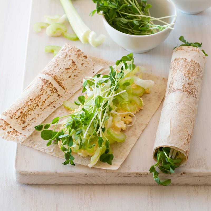 Curried egg salad wrap