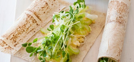 Curried egg salad wrap