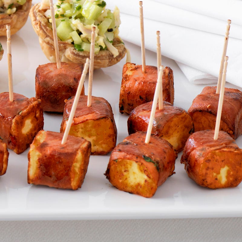 Haloumi and prosciutto bites