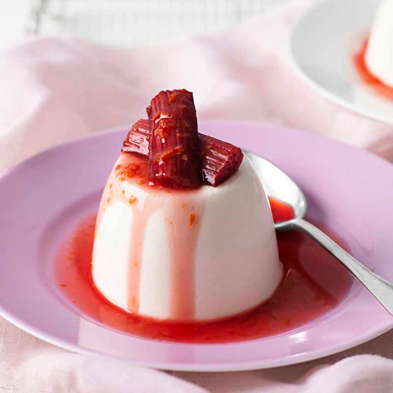 Photo of Orange blossom panna cotta with rhubarb by WW