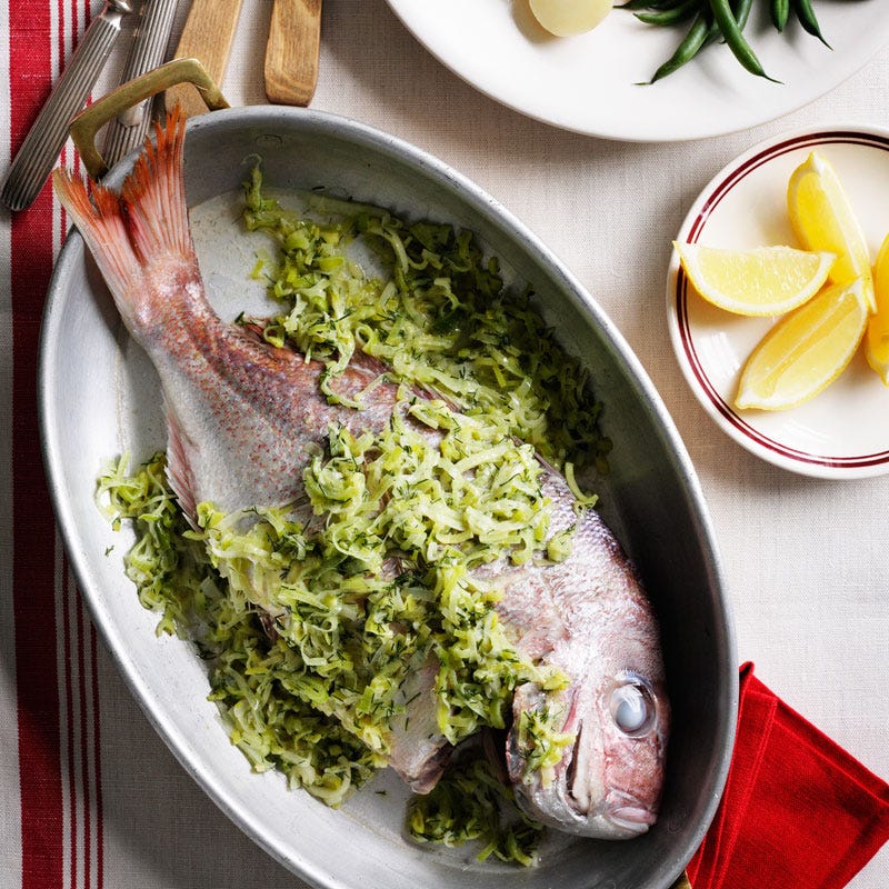 Photo of Baked snapper with leek vinaigrette by WW