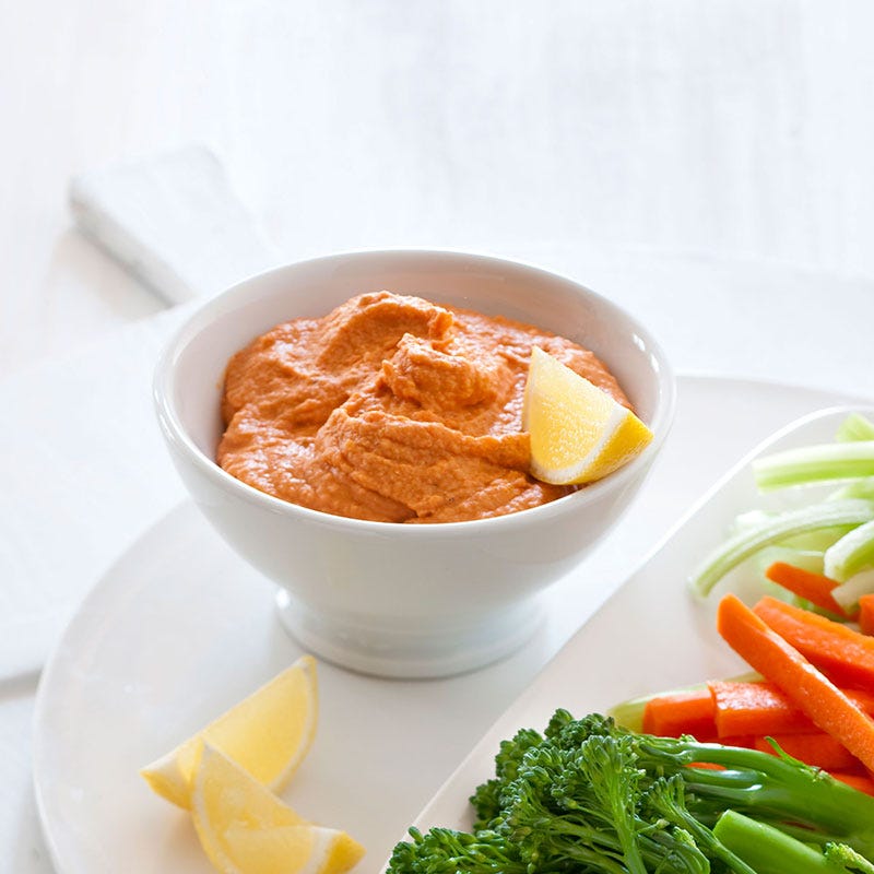 Roasted capsicum and chickpea dip