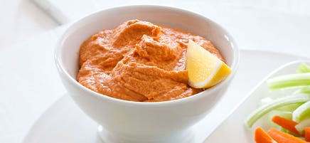 Roasted capsicum and chickpea dip