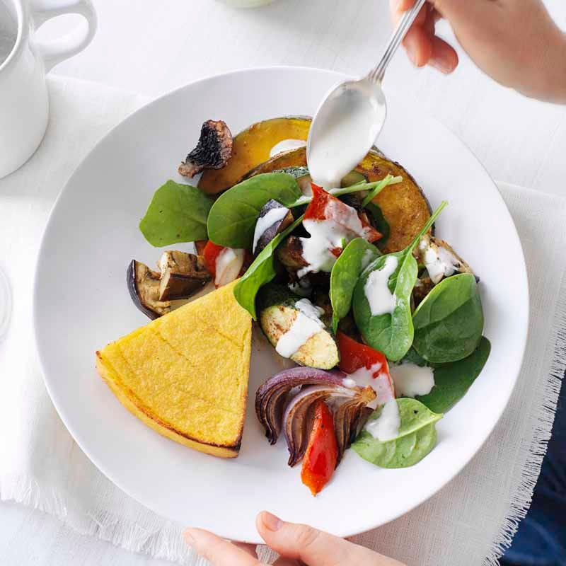 Photo of Polenta wedges with roast vegetable salad by WW