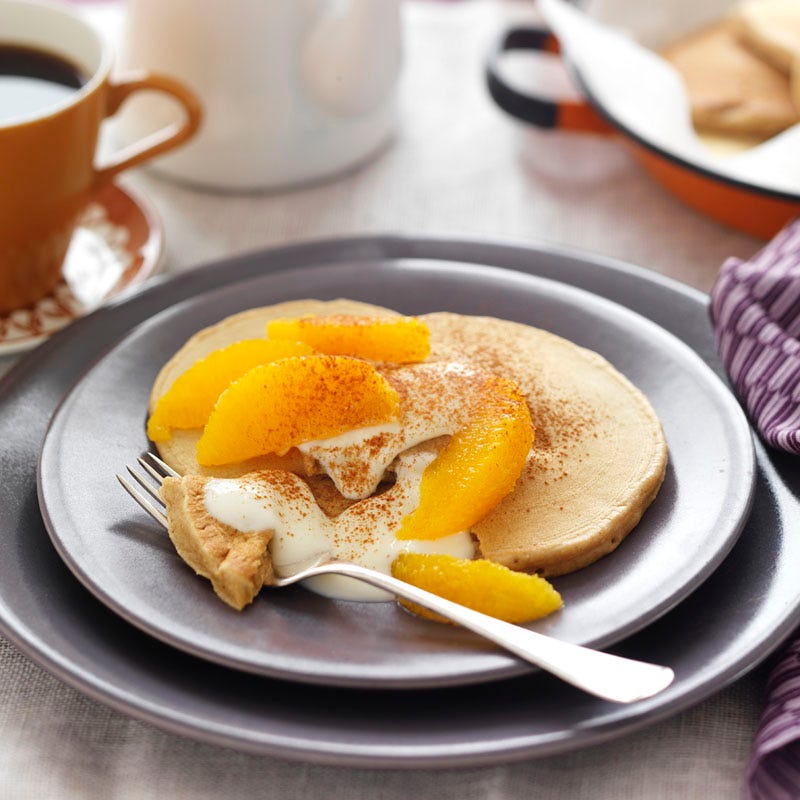 Photo of Ginger spiced pancakes with creamed honey yoghurt by WW
