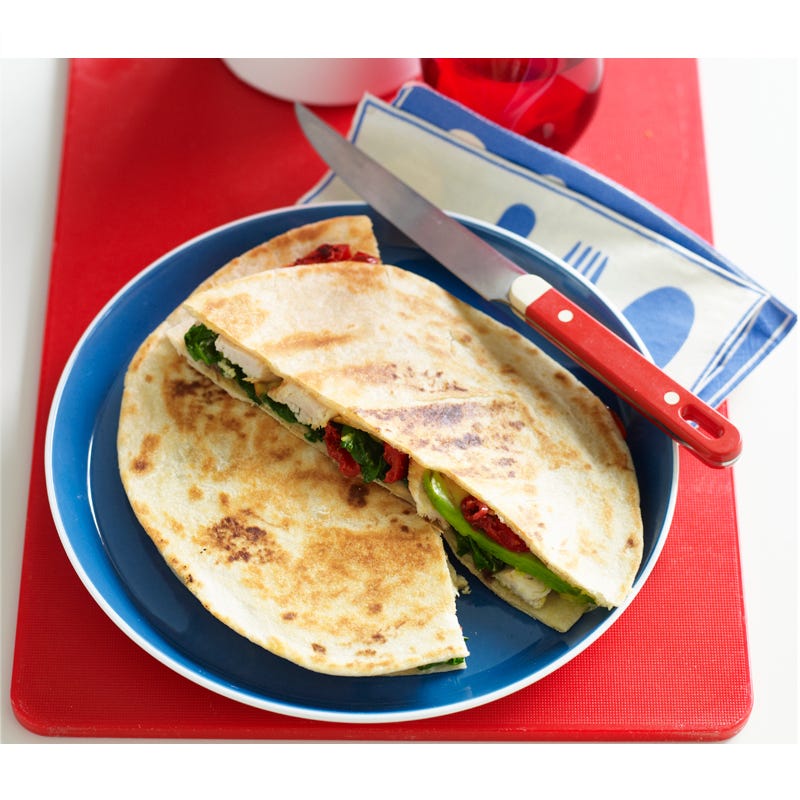 Photo of Chicken, avocado and sun-dried tomato quesadilla by WW