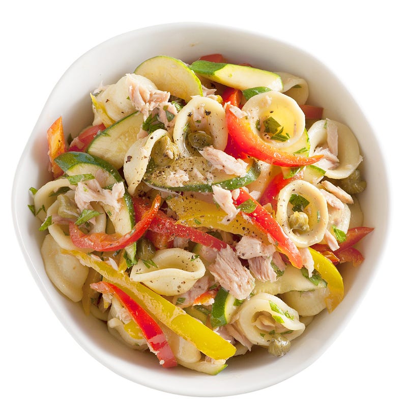 Photo of Capsicum, zucchini and tuna pasta sauce by WW