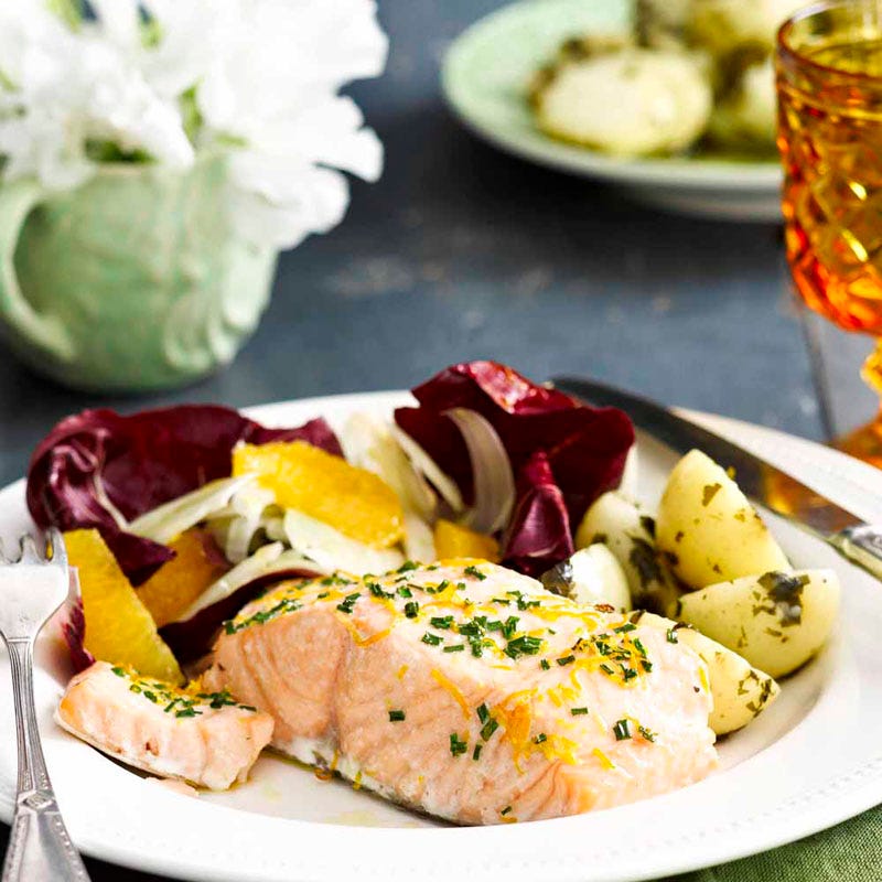 Photo of Baked citrus salmon with parsley potatoes by WW