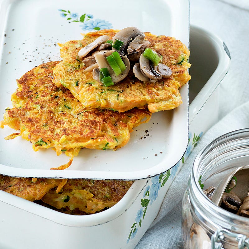 Photo of Sweet potato fritters with mushroom salad by WW