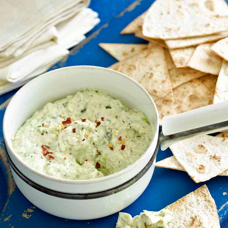 Photo of Warm artichoke dip and tortilla chips by WW