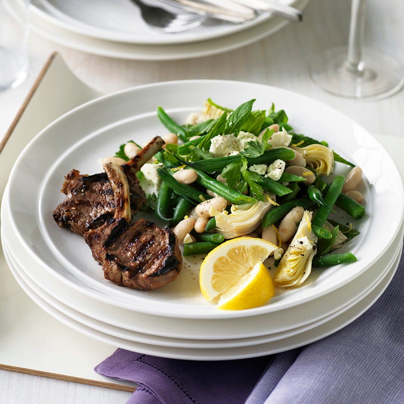 Photo of Chargrilled lamb with artichokes, beans and feta by WW