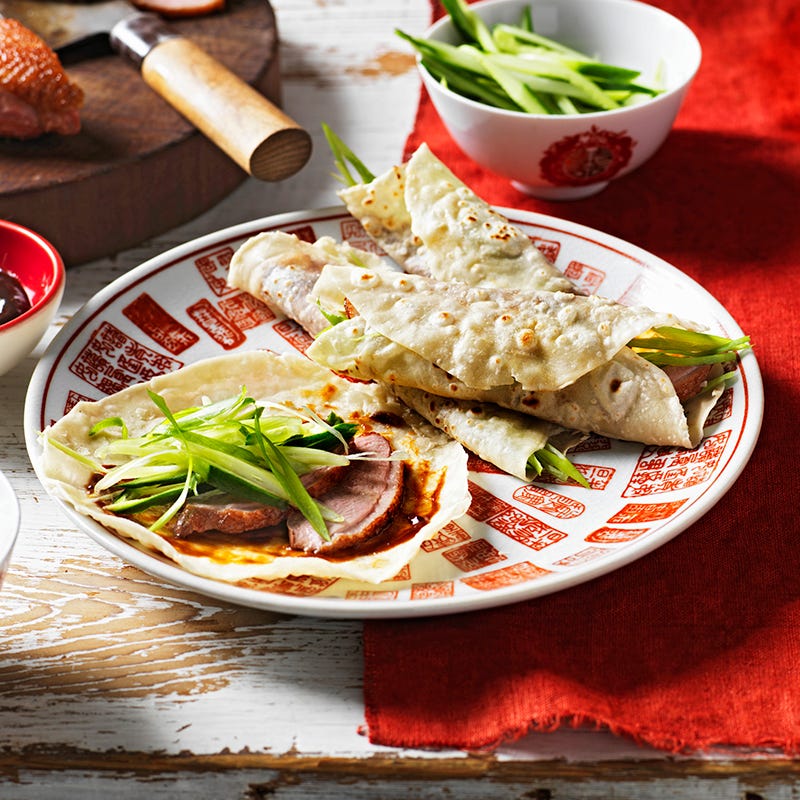Peking duck pancakes