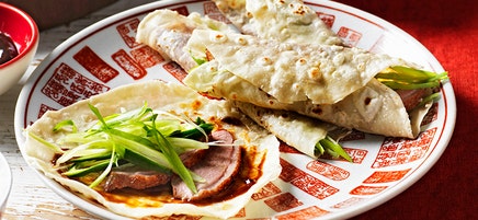Peking duck pancakes