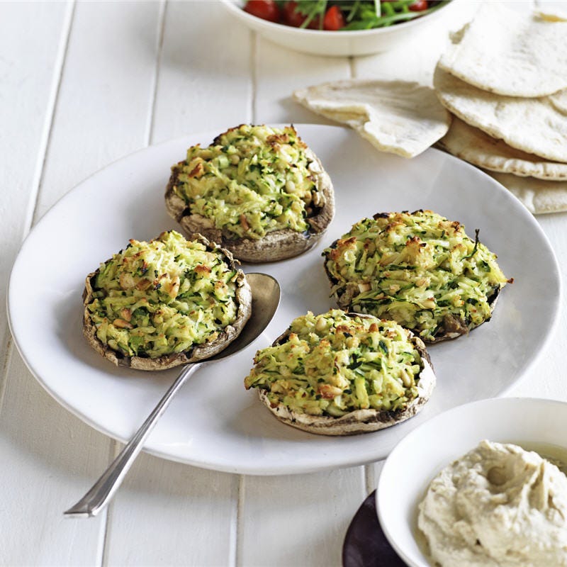 Photo of Mushrooms filled with haloumi and zucchini by WW