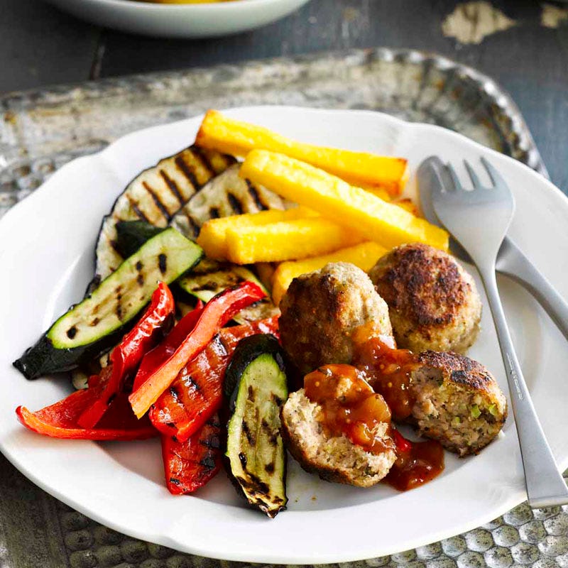 Photo of Pork rissoles with polenta chips by WW