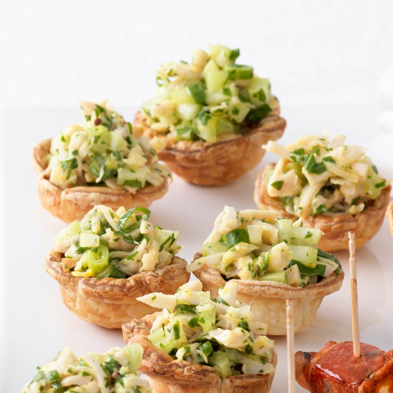 Smoked chicken tartlets
