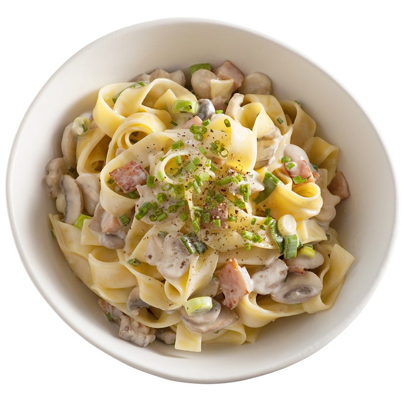 Photo of Mushroom and bacon alfredo pasta by WW