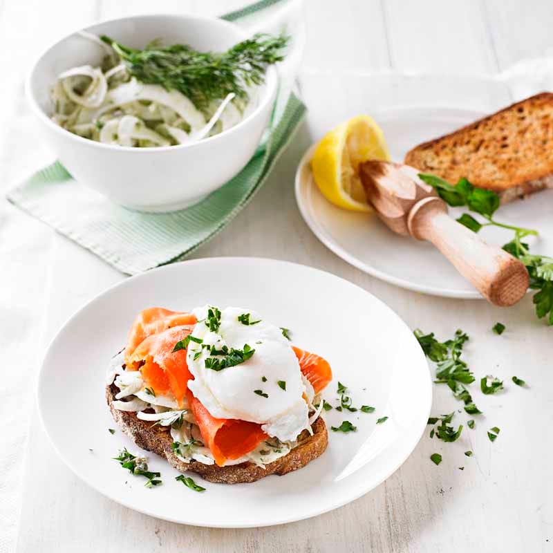 Photo of Smoked salmon and fennel salad on rye by WW