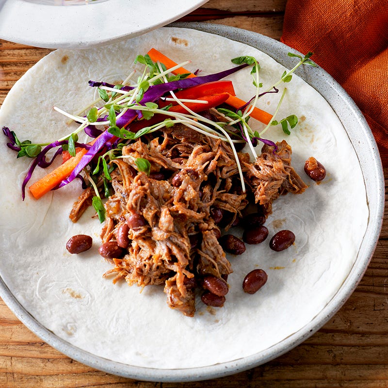 Photo of Pulled pork and bean burritos by WW